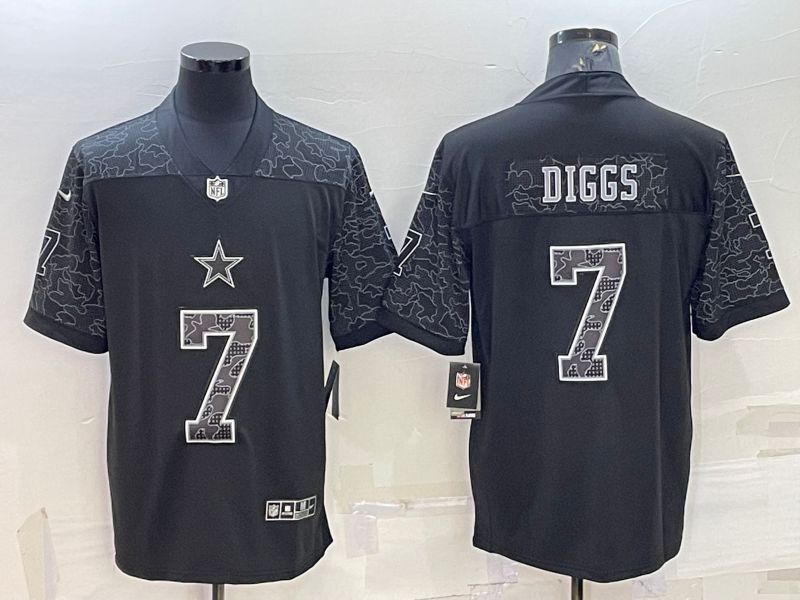 Men Dallas Cowboys #7 Diggs Black Reflector 2022 Nike Limited NFL Jersey->women nfl jersey->Women Jersey